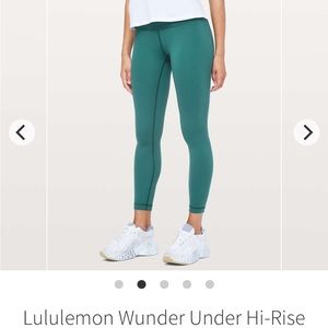Lululemon Wunder Under Hi-Rise 7/8 Tight *25"
Green Jasper size 8